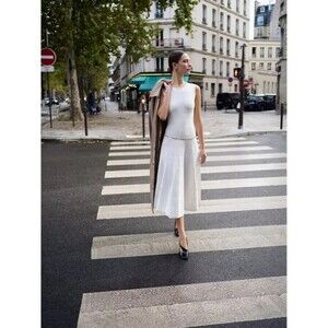 Herve Leger White Midi Cassia Dress Tank Size Small